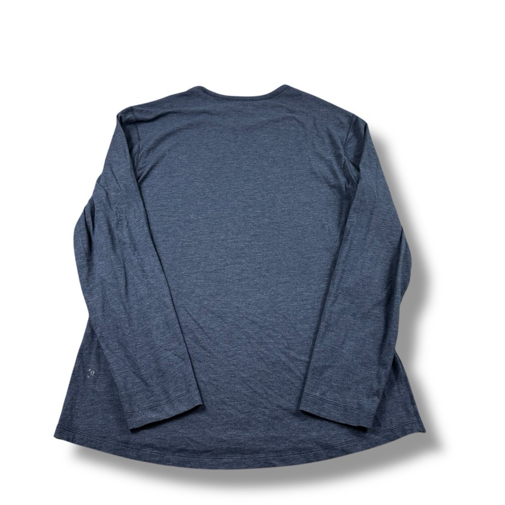 lululemon Fundamental Long-Sleeve Pullover Shirt Navy Blue Mens Large EUC